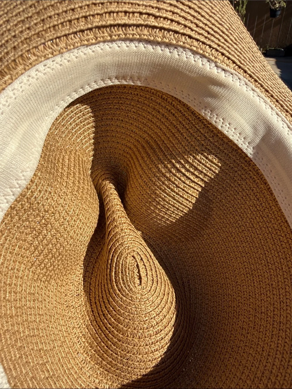 SPF Bolero Woven Straw Sun Hat with Black Band